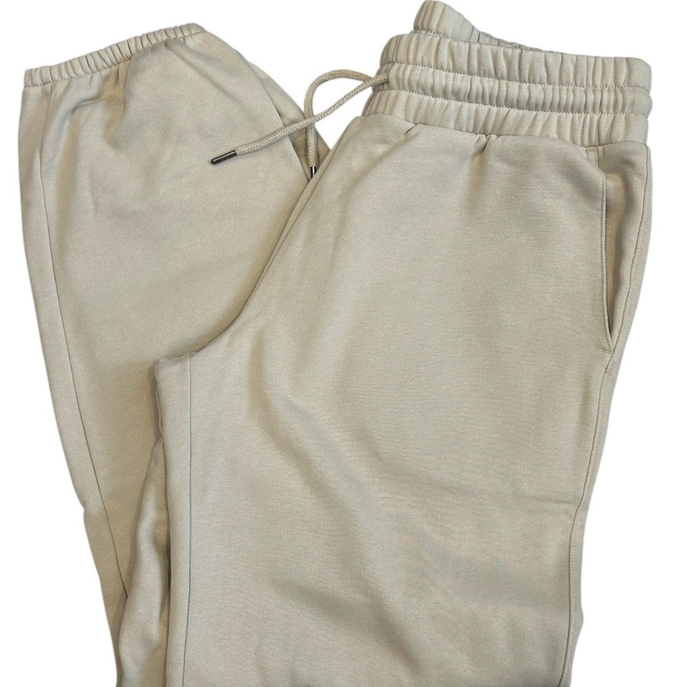Mode of One Mens Fleece Wall Sweatpants Dark Ecru Beige Joggers Medium